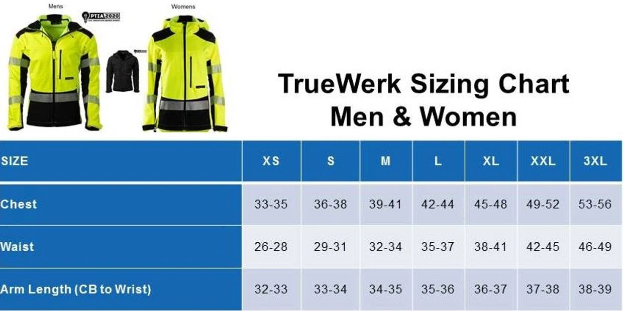 TrueWerk Size Charts